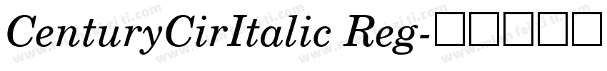 CenturyCirItalic Reg字体转换